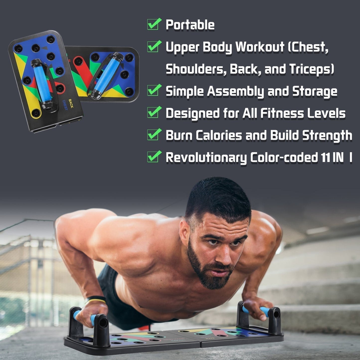 PORTABLE MULTI-FUNCTION PUSH UP BOARD