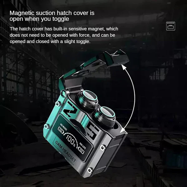 M25 TWS Bluetooth 5.2 Headset: Touch Digital Display