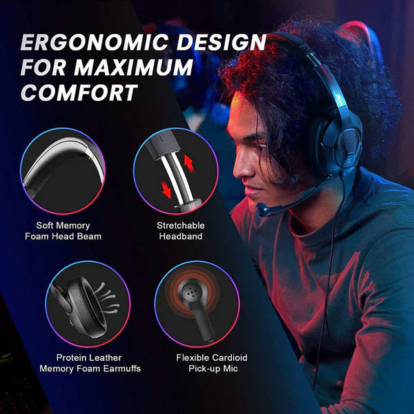 EKSA Ultralight 160g Computer Headset with Microphone,