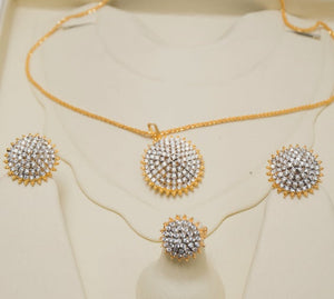 Elegant Style  Gold-Plated Black Neckless sets