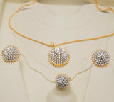 Elegant Style  Gold-Plated Black Neckless sets