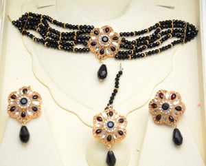 Elegant Style Black Choker Neckless sets