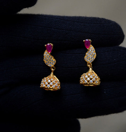 Unique Style  Gold-Plated Red Earing sets