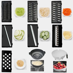 9 in 1 Multi-functional Vegetable Cutter With Drain Basket