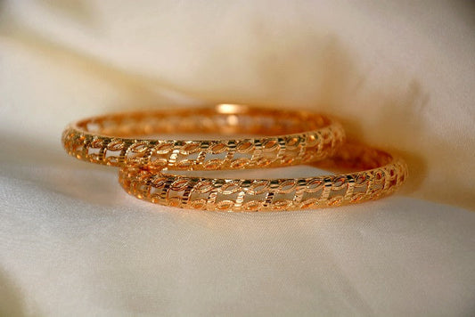 Elegant Style Gold-Plated 2 Bangles  Set