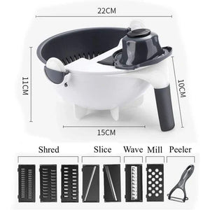 9 in 1 Multi-functional Vegetable Cutter With Drain Basket
