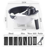 9 in 1 Multi-functional Vegetable Cutter With Drain Basket