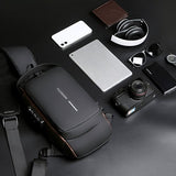 USB charging sport sling Anti-theft shoulder bag