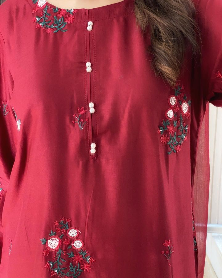 Multi Colour Embroidery 2Pc