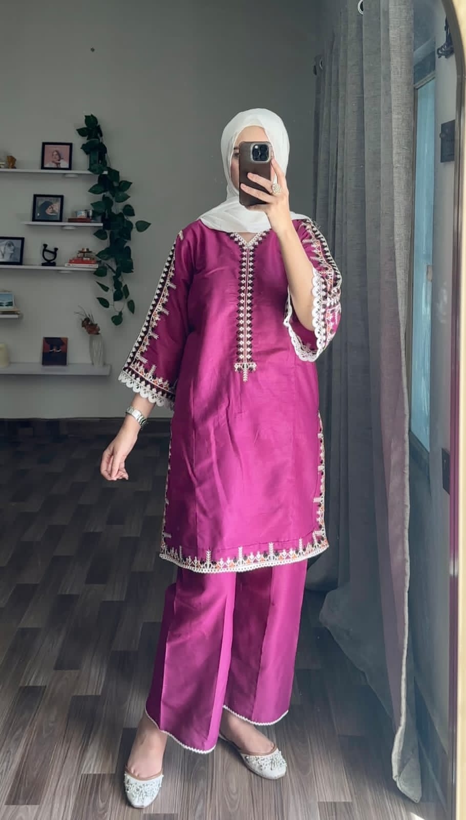 Multi Colour Embroidery 2Pc