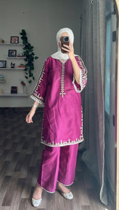 Multi Colour Embroidery 2Pc