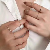 Bling On Jewels Minima Rings - Gold