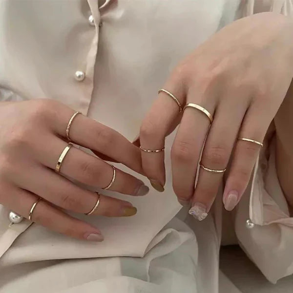 Bling On Jewels Minima Rings - Gold