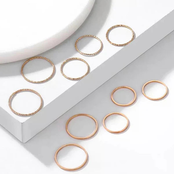 Bling On Jewels Minima Rings - Gold