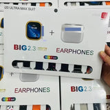 I20 Ultra Max Suit Smart Watch 10 in 1 in One Box 2.3inch Large Screen Smart Watch with Earbuds