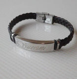 Leatherette Name Bracelet