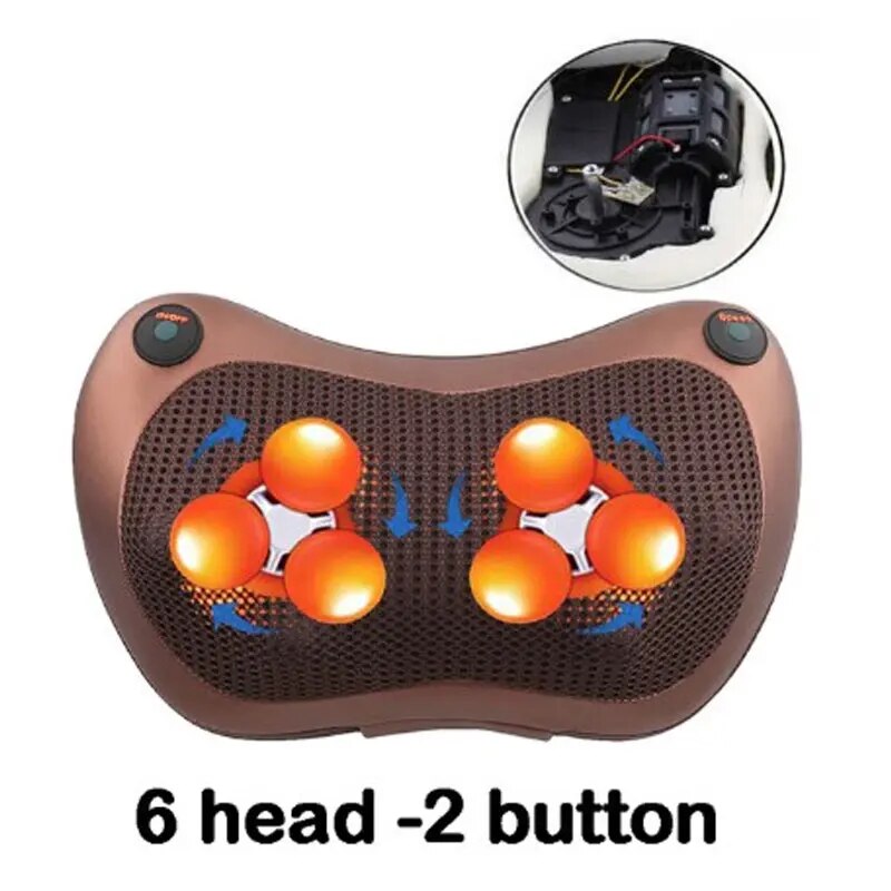 Electric neck and body massage pillow