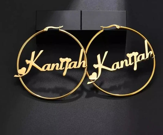 Engraved Earrings (Best Gift for Girls)