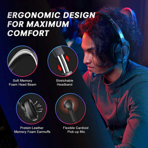 EKSA Ultralight 160g Computer Headset with Microphone,