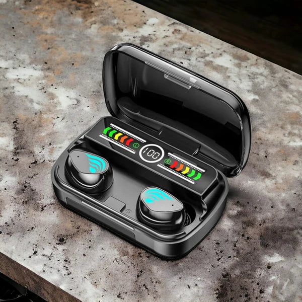Waterproof TWS Earbuds, Bluetooth 5.3, Stereo Sound.