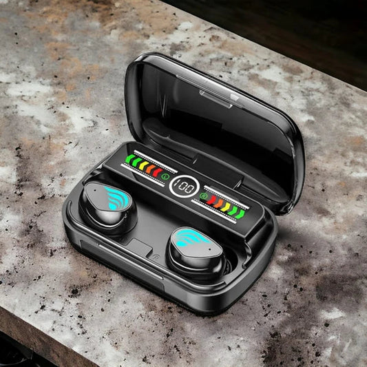 Waterproof TWS Earbuds, Bluetooth 5.3, Stereo Sound.