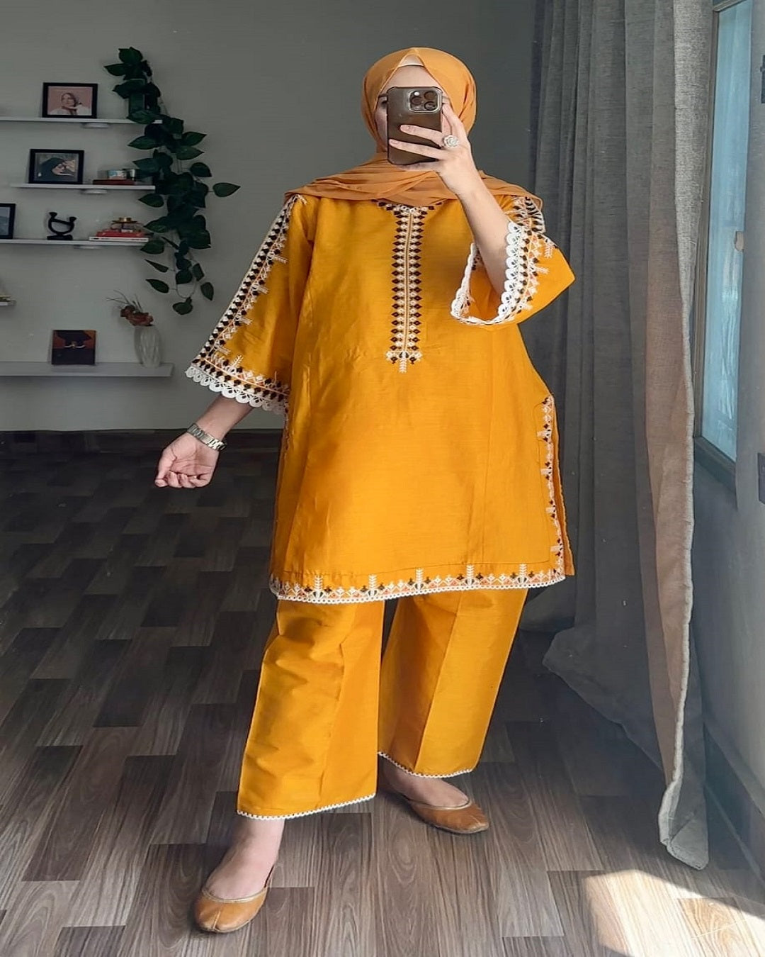 Multi Colour Embroidery 2Pc