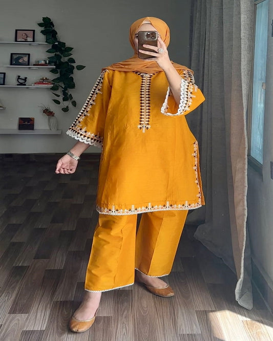 Multi Colour Embroidery 2Pc
