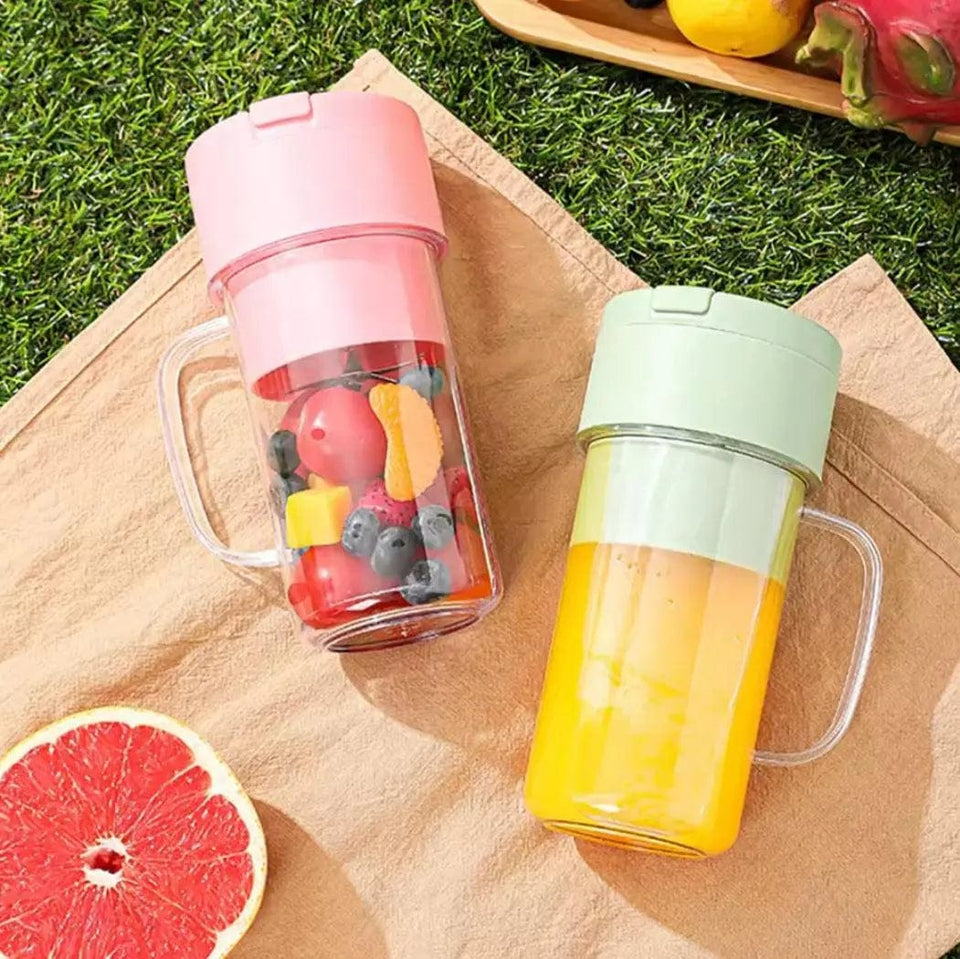 Rechargeable fast glass juicer + free silicone straw