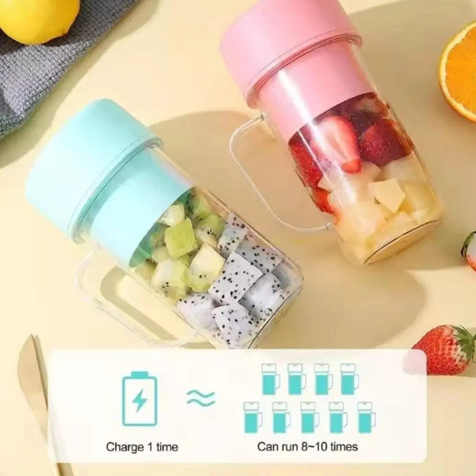 Rechargeable fast glass juicer + free silicone straw