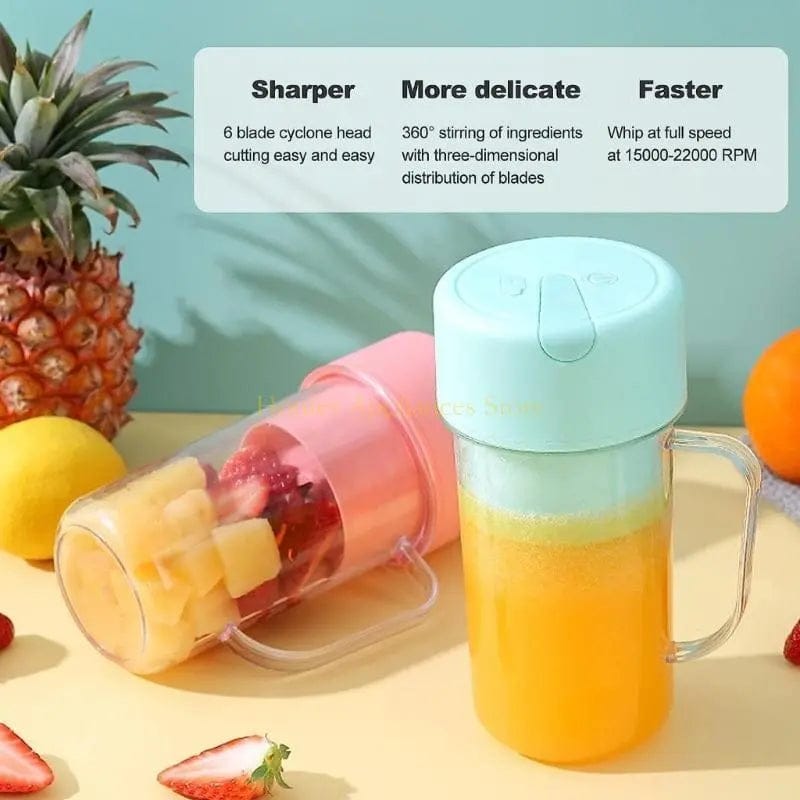 Rechargeable fast glass juicer + free silicone straw
