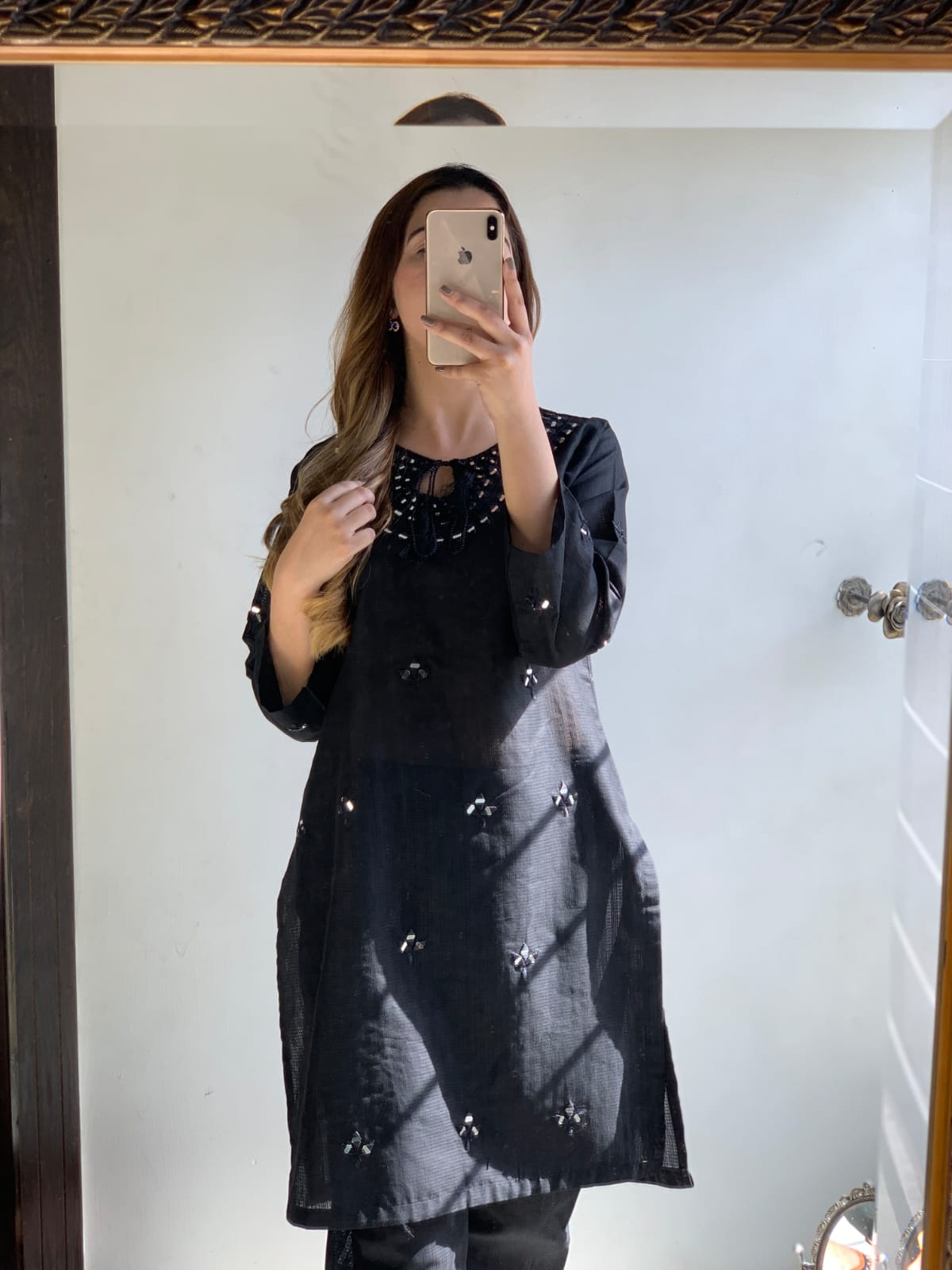 Handmade Mirror Embroidery 2Pc