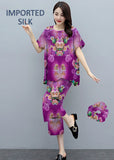 Round Shape Imported 2-Piece Summer Stitched Sleepwear