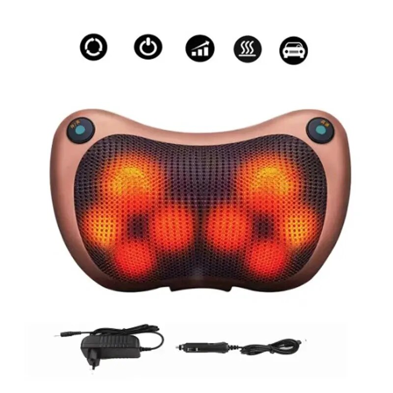 Electric neck and body massage pillow