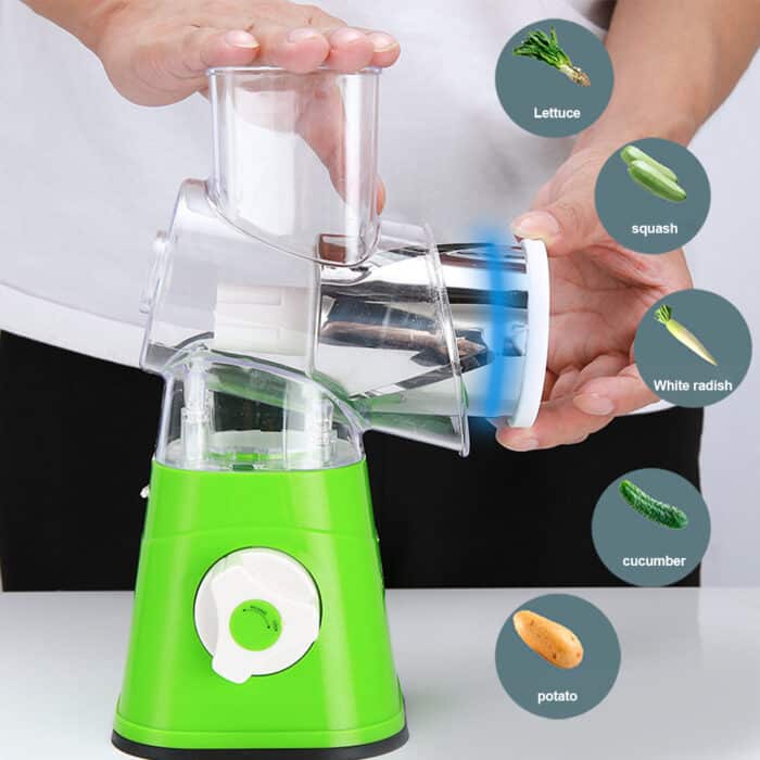 MULTIFUNCTIONAL ROLLER VEGETABLE CUTTER 3 IN 1 VEGETABLES SLICER AND CUTTER - SUN MART