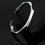 Elegant Stainless Steel Hexagon Cuff Bracelet