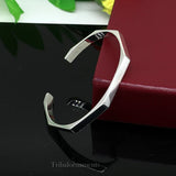 Elegant Stainless Steel Hexagon Cuff Bracelet